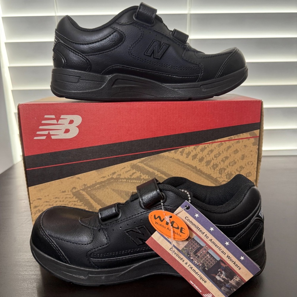New Balance 576 Walking Athletic Sneakers Womens 7.5 D Black Leather Low Top NEW
